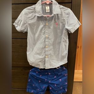 Great condition button up short sleep shirt and shorts